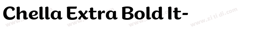 Chella Extra Bold It字体转换